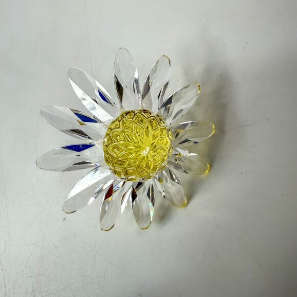 Swarovski Crystal SCS 1999 Yellow Marguerite Daisy Flower Figurine With Original - Picture 3 of 4